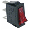 RO-Interruptor Rojo Unipolar 230V 16A 30x11mm