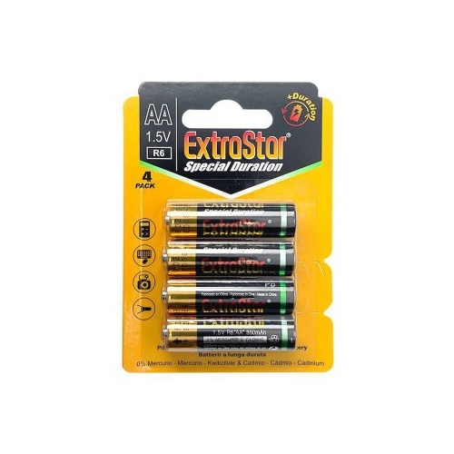 Pilas (EXTRASTAR)AA 1.5V BLIS 4pzs