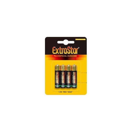 Pilas (EXTRASTAR)AAA 1.5V BLIS 4pzs EXP