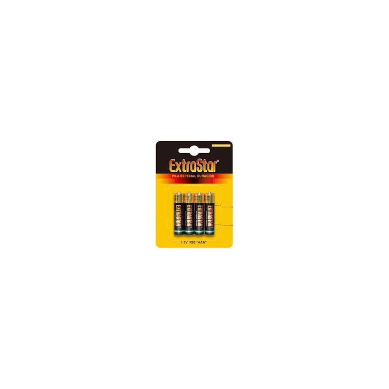 Pilas (EXTRASTAR)AAA 1.5V BLIS 4pzs EXP
