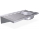 RO-Fregadero colg. c/cartelas 1C,EI 1000x500x200 mm. Dimensiones cubeta 340x370x150 mm.