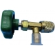 RO-VÁLVULA BOTELLA GAS SERVICIO M1/4"SAE-H7/16"