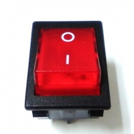 RO-Interruptor Rojo Verde 30x22mm 230V Bipolar