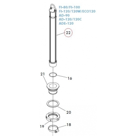 RO-Sobrenivel Ø40x395mm AD-90/FI-80/100/120 FAGOR INDUSTRIAL