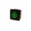 RO-Interruptor Verde 25x25mm 230V Bipolar