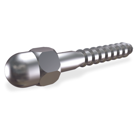 RO-Tornillo barraquero con embellecedor 40x6 mm.