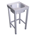 RO-Fregadero con soporte 1C 450x450x850 mm. Dimensiones cubeta 340x370x150 mm.