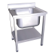 RO-Fregadero c/soporte c/entre.1C 450x450x850 mm. Dimensiones cubeta 340x370x150 mm.