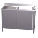 RO-Fregadero c/ptas.abatibles 1C,EI 800x500x850 mm. Dimensiones cubeta 340x370x150 mm.