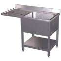 RO-Fregadero para lavavajillas 1C,EI 1200x600x890 mm. Dimensiones cubeta 500x400x250 mm.