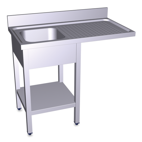 RO-Fregadero para lavavasos 1C,ED 1000x550x850 mm. Dimensiones cubeta 330x330x200 mm.