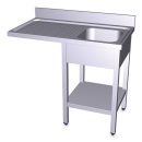 RO-Fregadero para lavavasos 1C,EI 1000x550x850 mm. Dimensiones cubeta 330x330x200 mm.