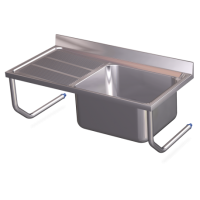 RO-Fregadero colg.c/palomillas 1C,EI 1000x600x300 mm. Dimensiones cubeta 500x500x300 mm.