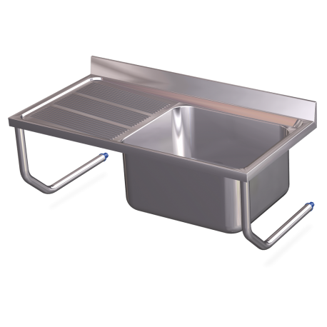 RO-Fregadero colg.c/palomillas 1C,EI 1000x600x300 mm. Dimensiones cubeta 500x500x300 mm.