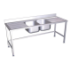 RO-Fregadero con soporte 2C,2E 2000x600x850 mm. Dimensiones cubeta 500x400x250 mm.