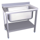 RO-Fregadero c/soporte c/entre.1C 1000x600x850 mm. Dimensiones cubeta 860x495x380 mm.