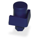 RO-Contera de plástico azul c/regulador para soporte de estantería de 40x40x2 mm.