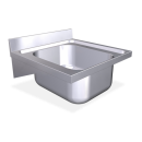 RO-Fregadero colg. c/cartelas 1C 700x600x325 mm. Dimensiones cubeta 500x500x300 mm.