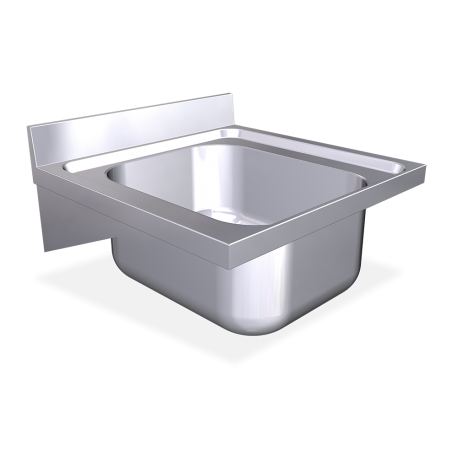 RO-Fregadero colg. c/cartelas 1C 700x600x325 mm. Dimensiones cubeta 500x500x300 mm.