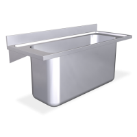 RO-Fregadero colg. c/cartelas 1C 1000x600x405 mm. Dimensiones cubeta 860x495x380 mm.