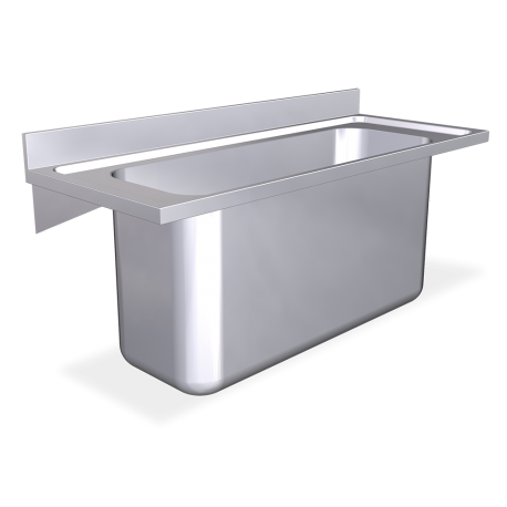 RO-Fregadero colg. c/cartelas 1C 1000x600x405 mm. Dimensiones cubeta 860x495x380 mm.