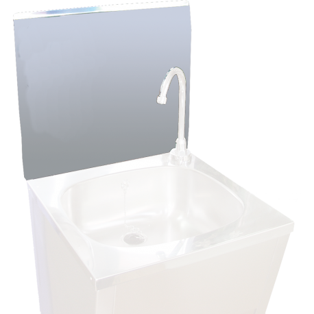RO-Peto postizo liso para acoplar a lavamanos de 450 mm. Dimensiones: 453x400 mm.