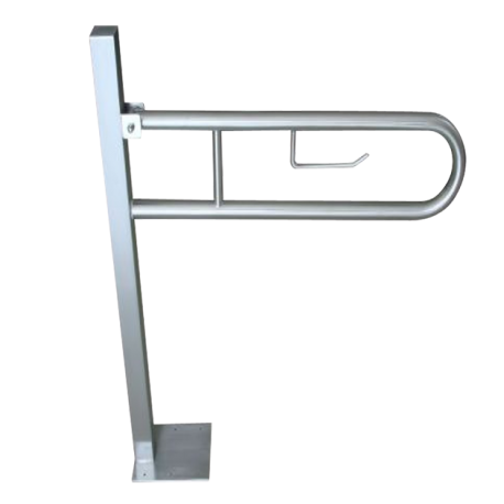 Barra sujeción abatible con columna para anclaje acero.inox 304 Satinado