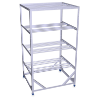 RO-Palet para embutidos 4 niveles 1153x953x2033 mm. Construido totalmente en acero galvanizado.