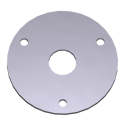 RO-Plaqueta inferior para soporte de suelo ø120 mm.