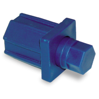 RO-Taco de plástico con regulador de 40x40 mm. azul.