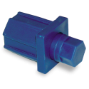 RO-Taco de plástico con regulador de 40x40 mm. azul.