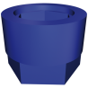 RO-Funda silentblock azul para taco regulable de 40x40 mm.