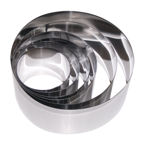 RO-Conjunto de 6 aros de emplatar en acero inox 230x155x50 mm.