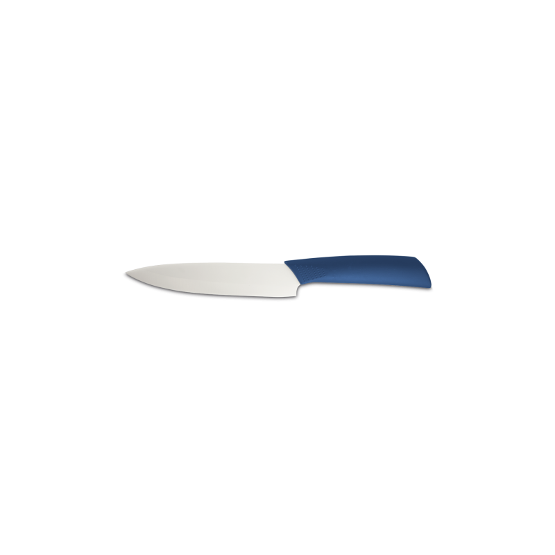 RO-Utilitario cerámica blanca, mango azul 125 mm.