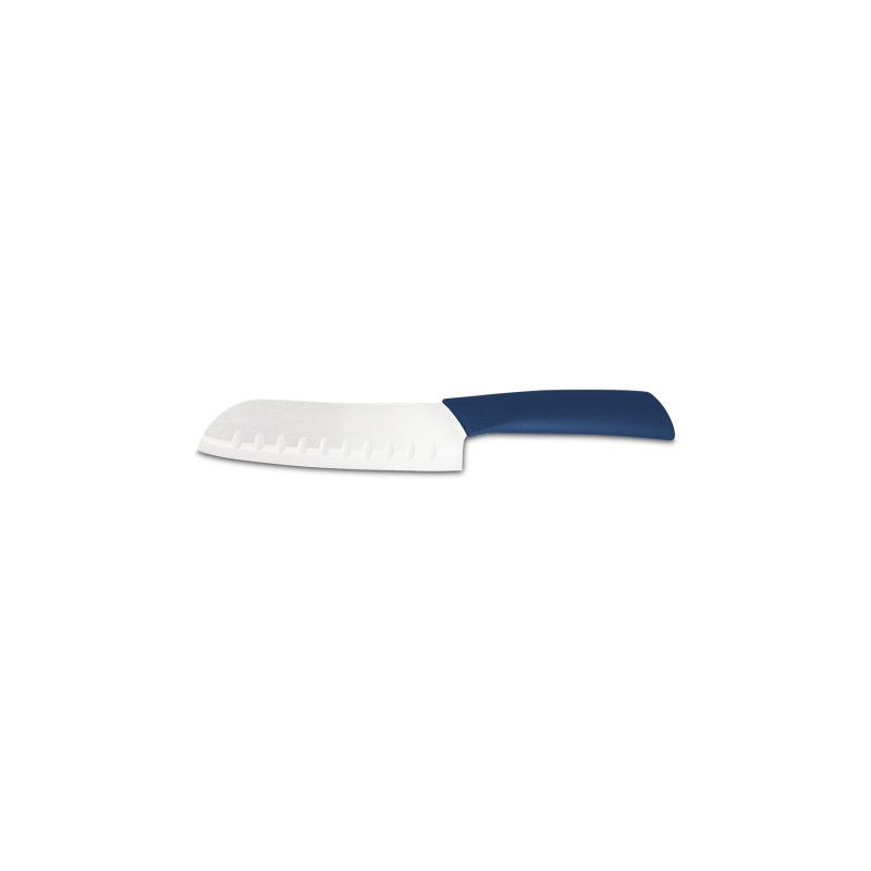 RO-Santoku cerámica blanca, mango azul 120 mm.