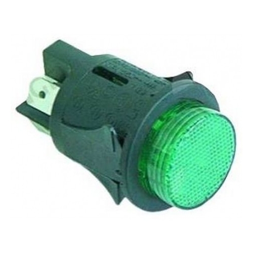 RO-Interruptor verde Ø25mm 230V Bipolar